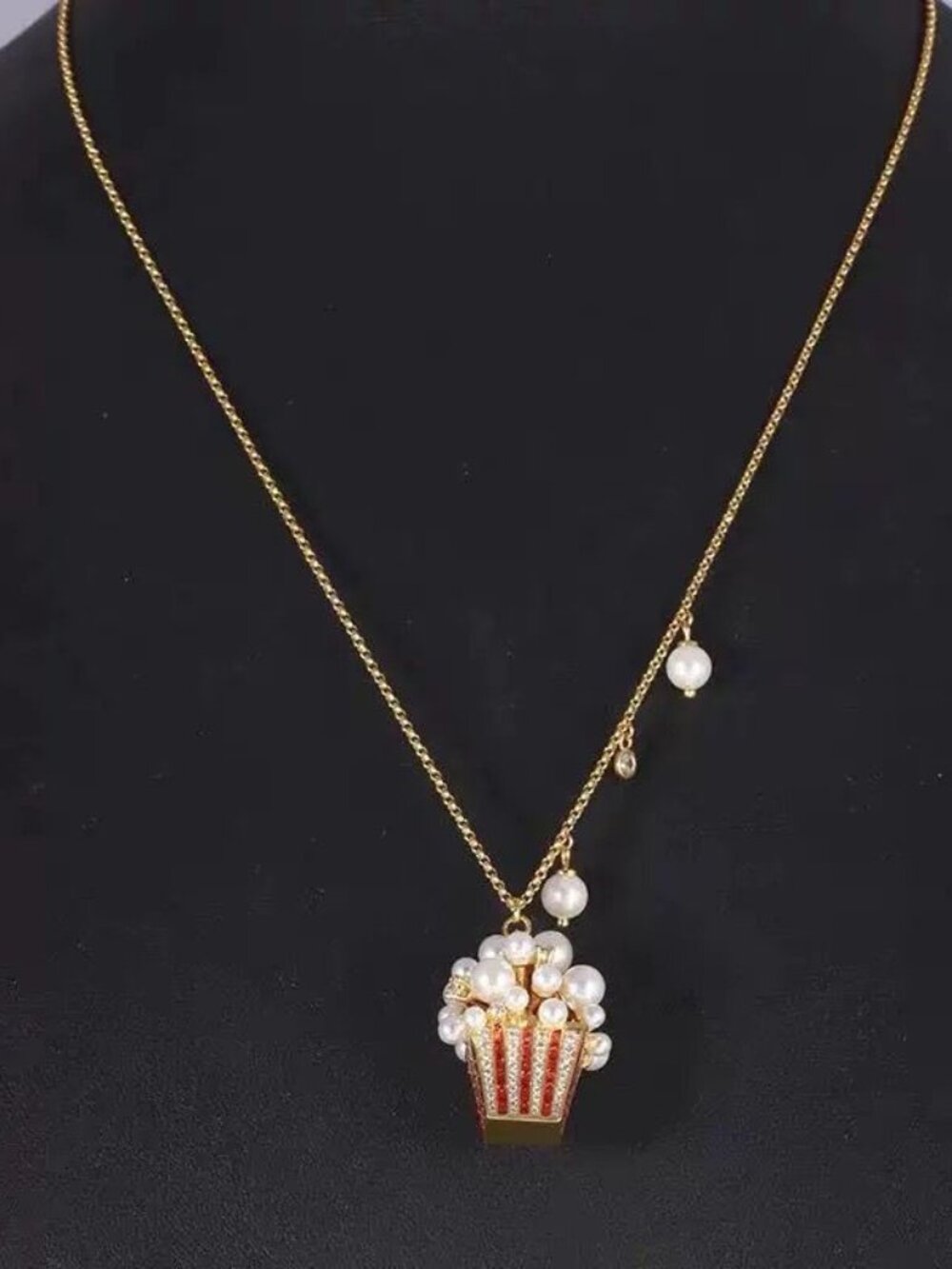 Kate Spade Women's Three-Dimensional Pearl Popcorn Pendant Necklace - Picture 4 of 7